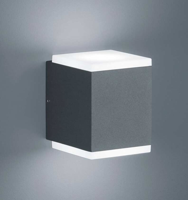 Kibo – utendørs LED-vegglampe, grafitt