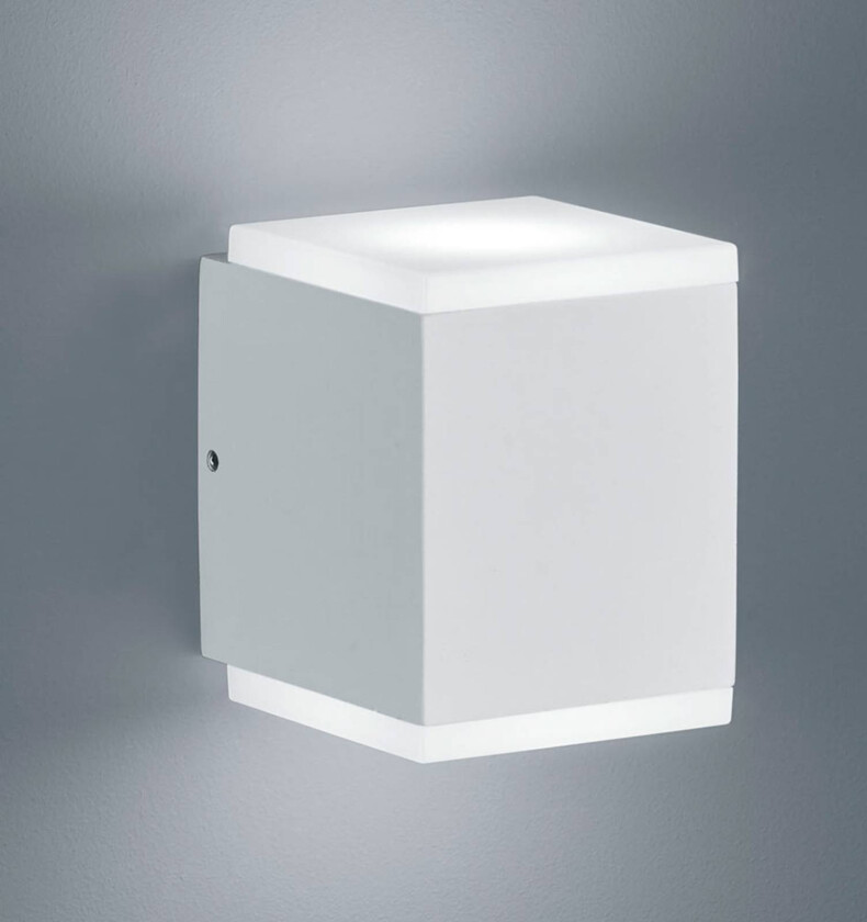 Kibo – utendørs LED-vegglampe, matt hvit