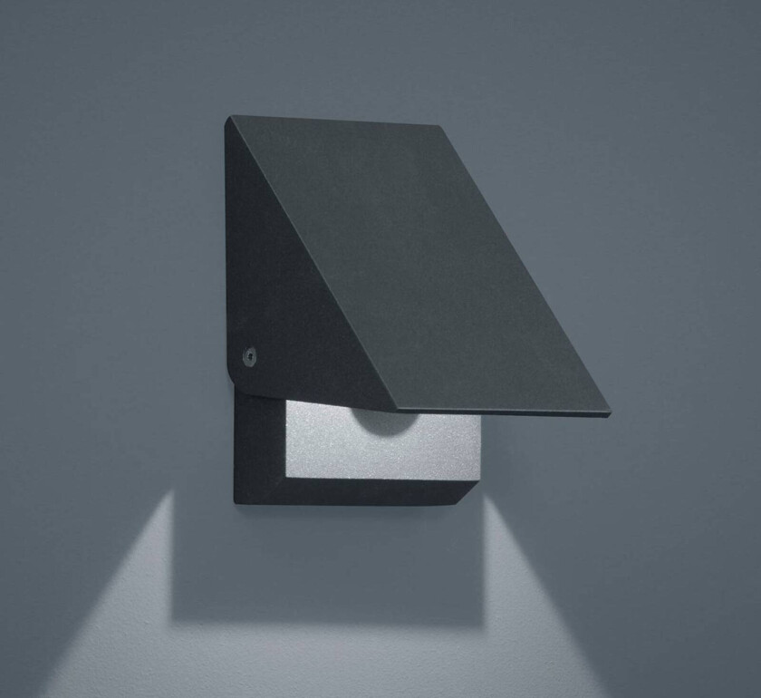 Free utendørs. LED-vegglampe, grafitt