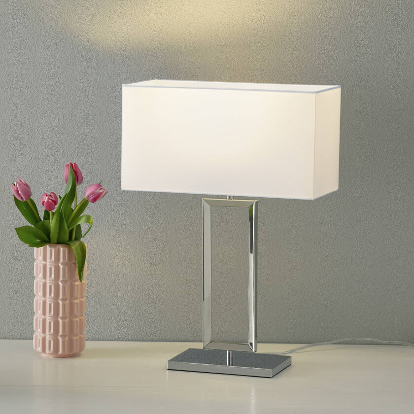 Enna 2 bordlampe i tekstil, høyde 53 cm