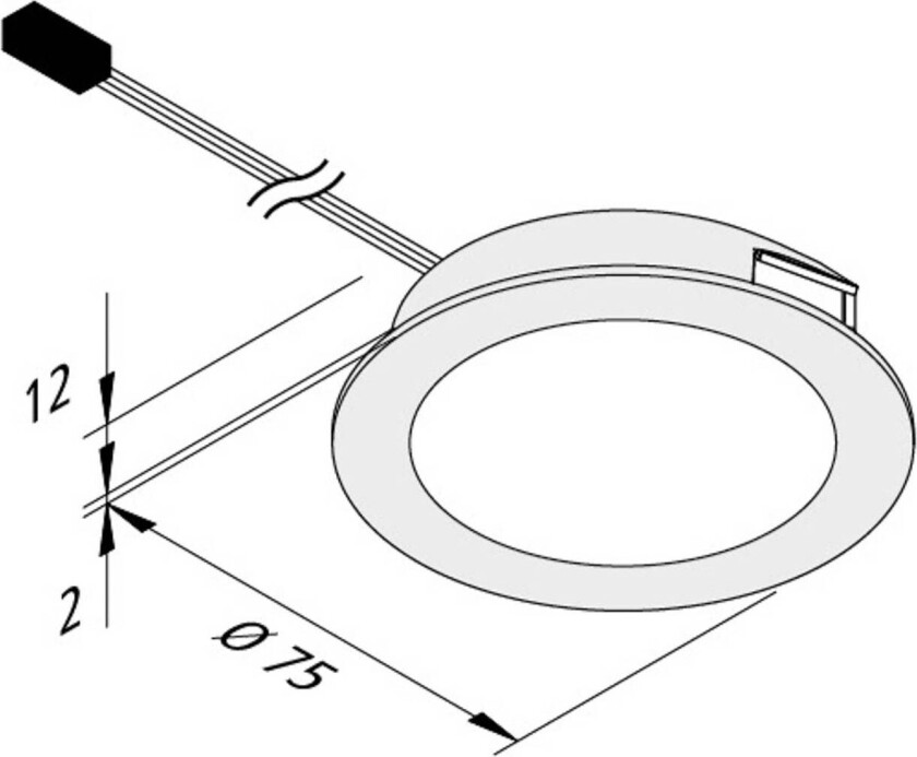 LED-møbelbelysning Dynamic FAR 68 stål 3W CCT