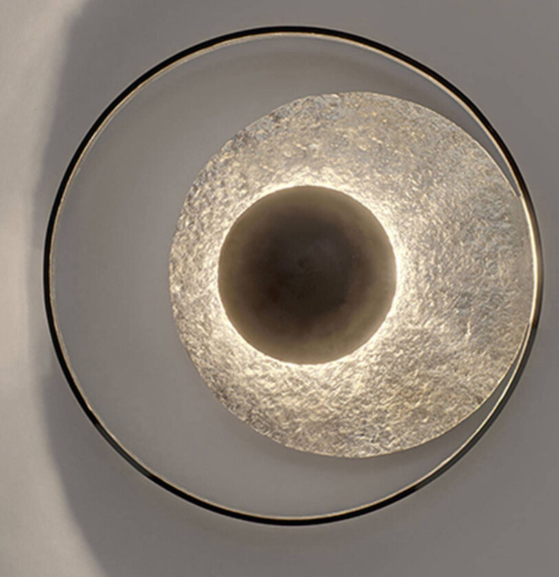 Satellite vegglampe Ø 40 cm svart-sølv