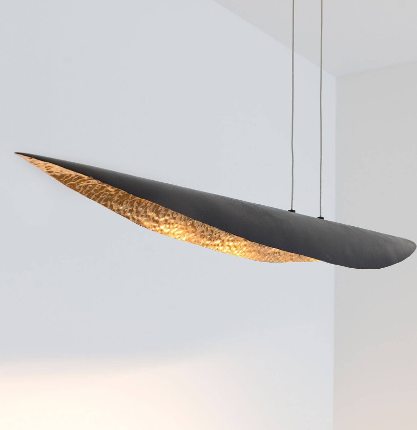 Chiasso LED-pendel, svart/brun/gull