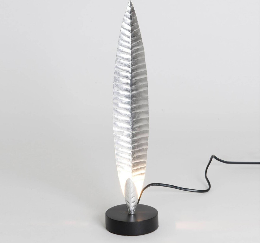 Bordlampe Penna sølv høyde 38 cm