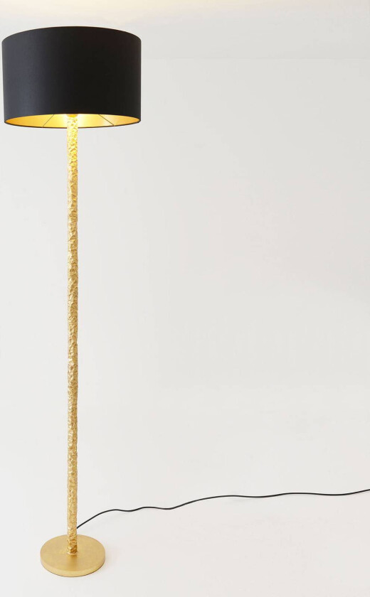 Cancelliere Rotonda chintz-gulvlampe i svart/gull