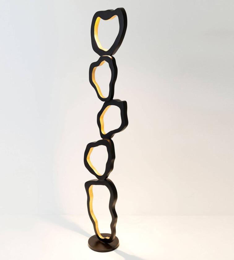 LED-gulvlampe Infernale, med fem lamper