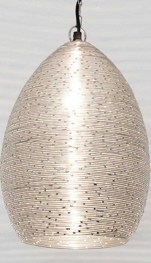 Stålpendellampe Colibri i stilig nikkelfinish