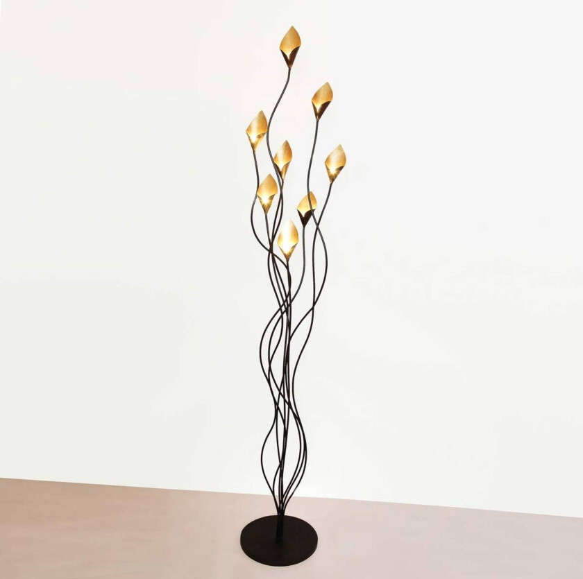 LED-designgulvlampe Calamaro med 8 lys