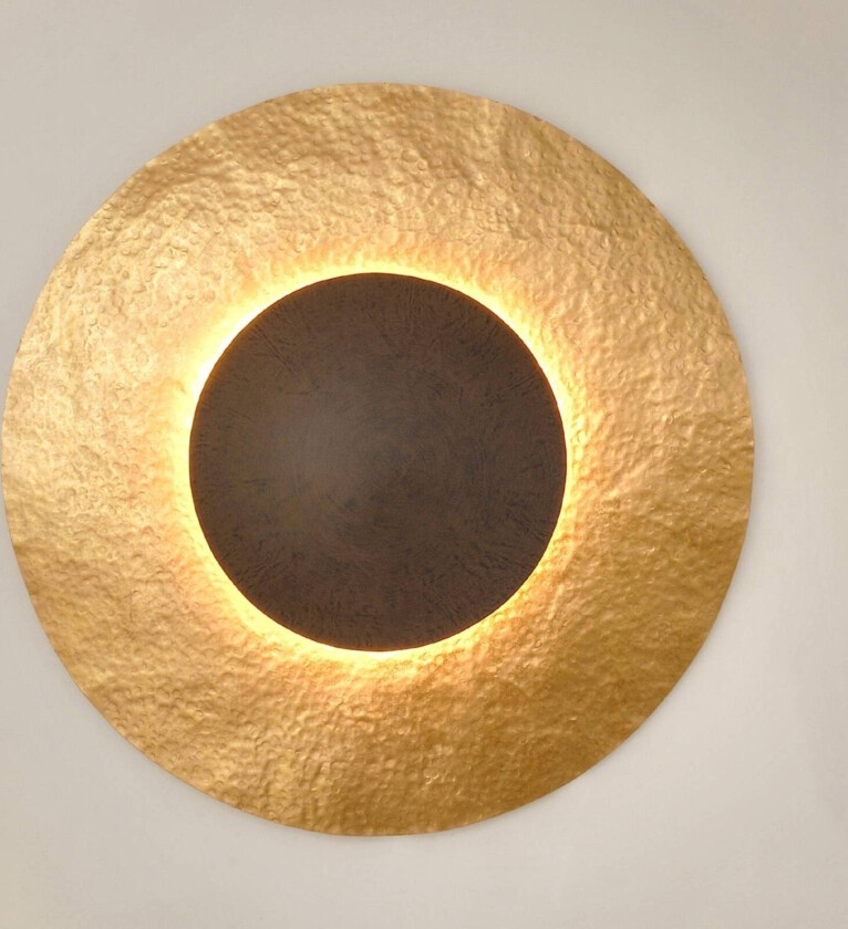 Vegglampe Satellitt 2 i gullbrun, Ø 91 cm