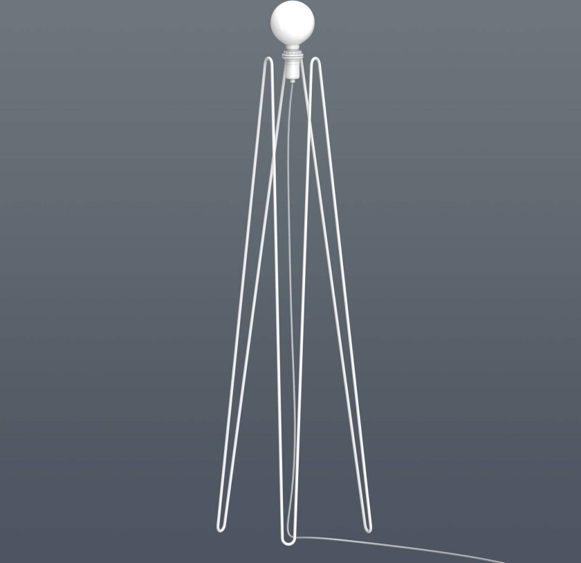 Modell M2 LED-gulvlampe hvit, hvit kabel