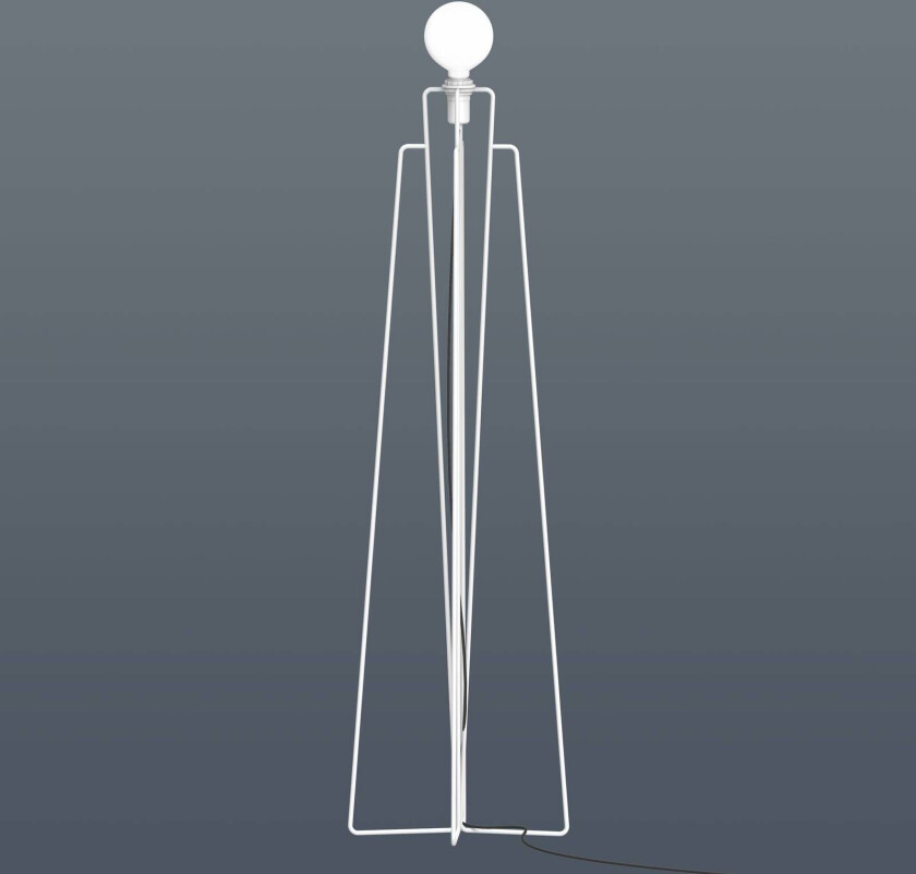 Model M1 LED-gulvlampe hvit kabel svart