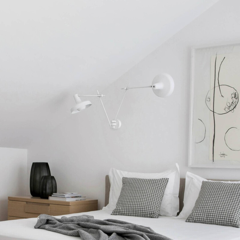 Arigato vegglampe 2-lys 90cm hvit