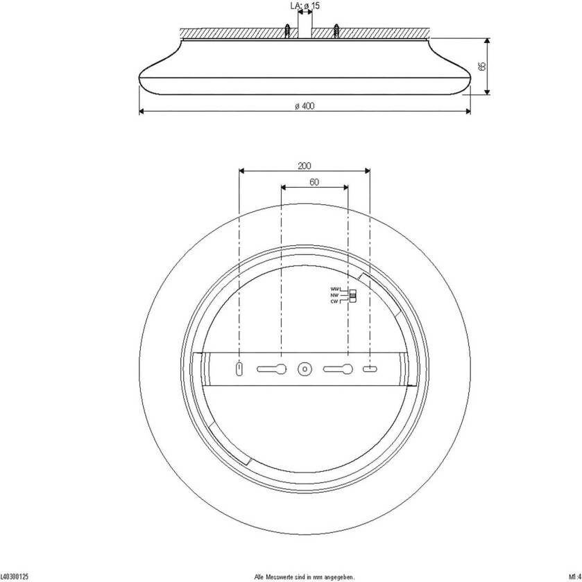 Catino LED-taklampe, CCT, 40 cm