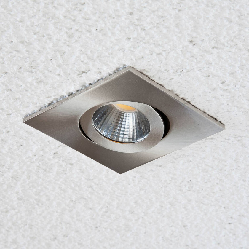 PC20 innfellingslampe kantet 3 000 K stål