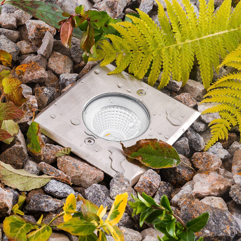 Meerkat LED-gulvlampe for innfelt montering, vinklet, 6 W