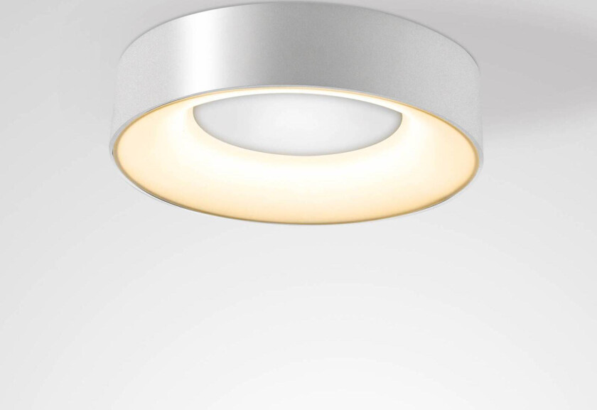 Sauro LED-taklampe, Ø 30 cm, sølv