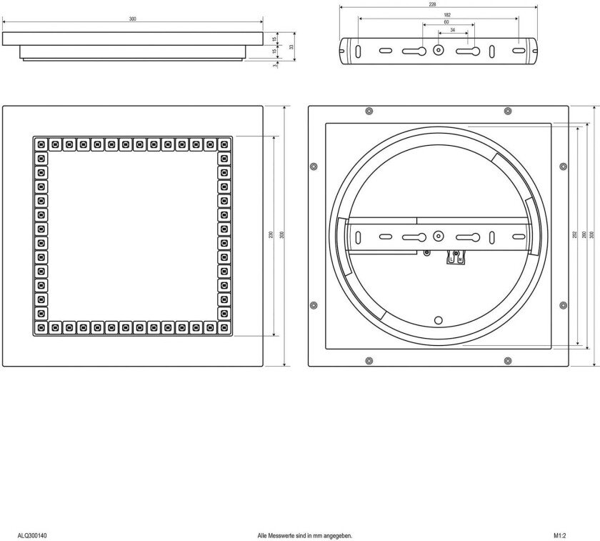 ALQ LED-panel hvitt 15W 30x30cm 4 000K