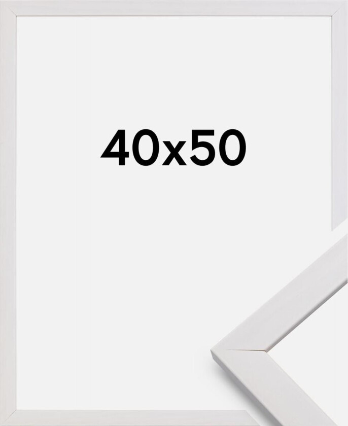 Bilde av Ramme Stilren Akrylglass Hvit 40x50 Cm