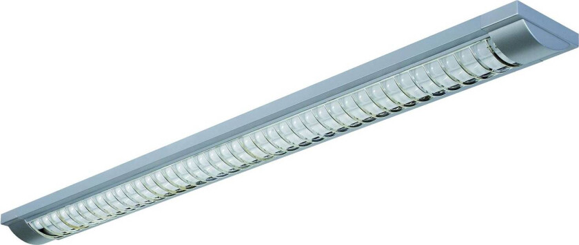 LED-rasterlampe 444 med G13/T8, sølv