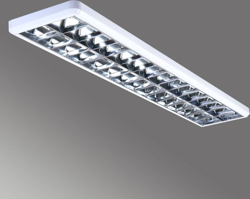 Rasterlampe 432, hvit, lengde 154,5 cm