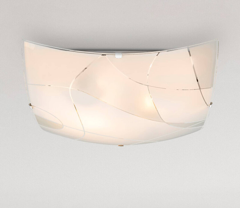 Taklampe Paranja, kantet, 30x30cm, mønstret