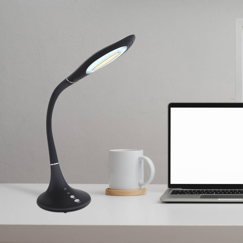 LED-bordlampe Pattaya, svart, dimbar, CCT