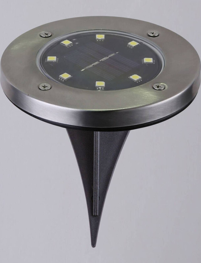 Soldrevet LED-lampe med jordspyd 33414 svart