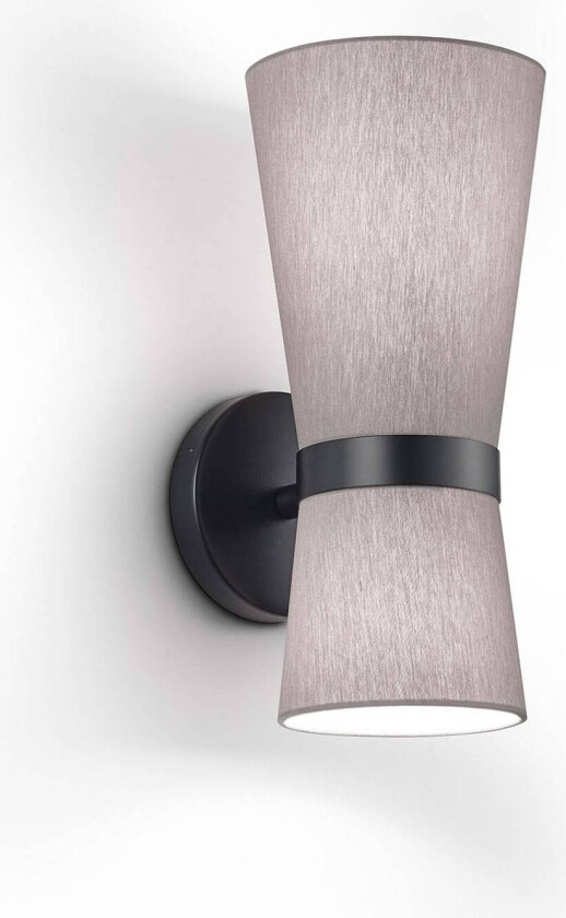 Vegglampe Yuna-W svart tåkegrå, bevegelig