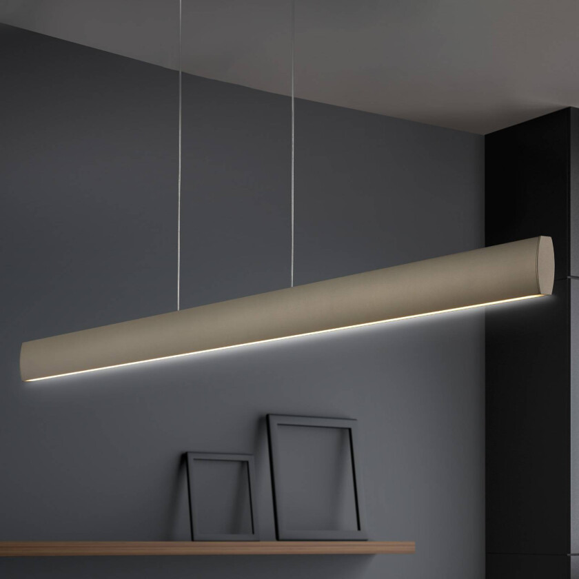 LED-hengelampe Runa, bronse, lengde 92 cm