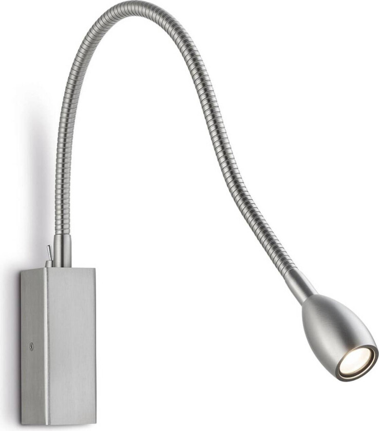 LED-vegglampe Medusa med fleksibel arm og bryter