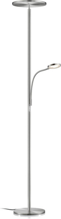 LED-gulvlampe Hades med LED-lesearm, dimbar