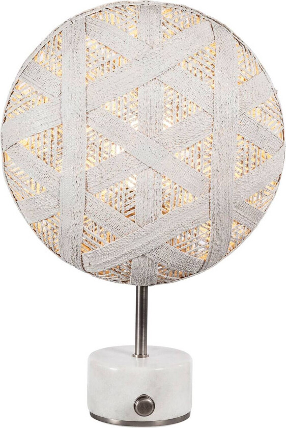 Chanpen S heksagonal bord, sølv/hvit