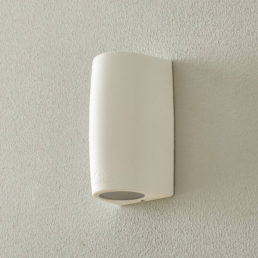 Marta 90 utendørs vegglampe, svart/frostet, GU10 CCT, ned