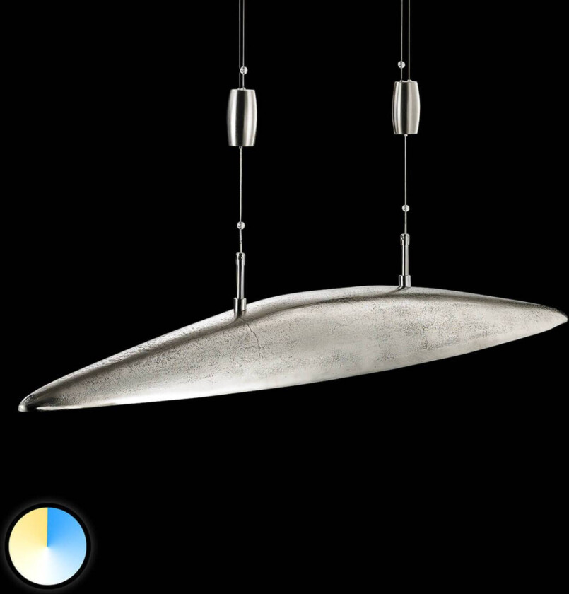 LED-pendellampe Shine lysfarge justerbar