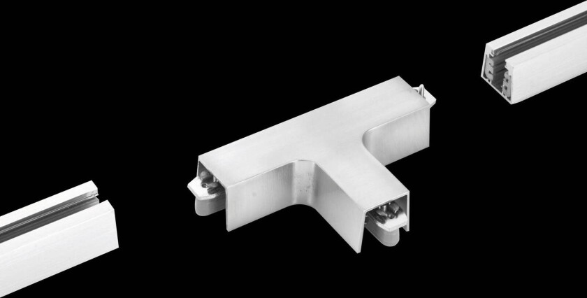 T-forbinder for tofasesystem med HV-track4 m6