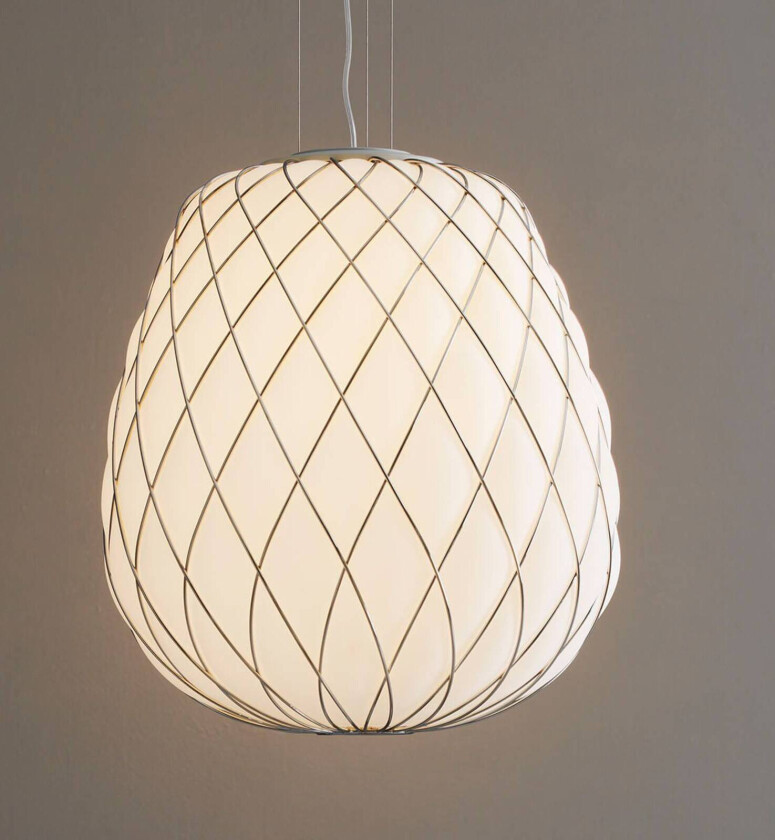 Pinecone -Designer pendellampe av melkegass
