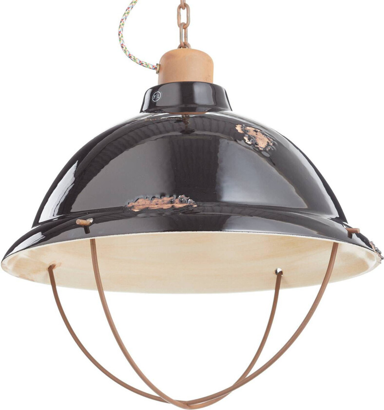 Hengelampe C1680 av keramikk, svart