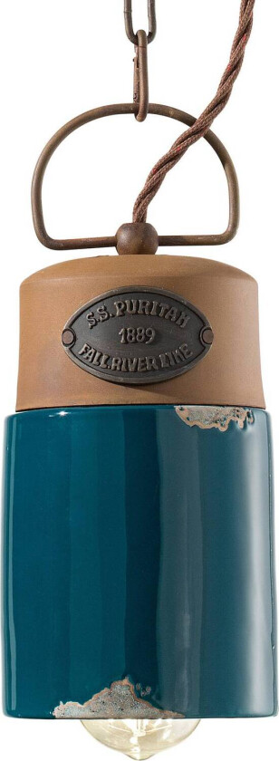 Hengelampe C1620, keramikk og metall, grønn