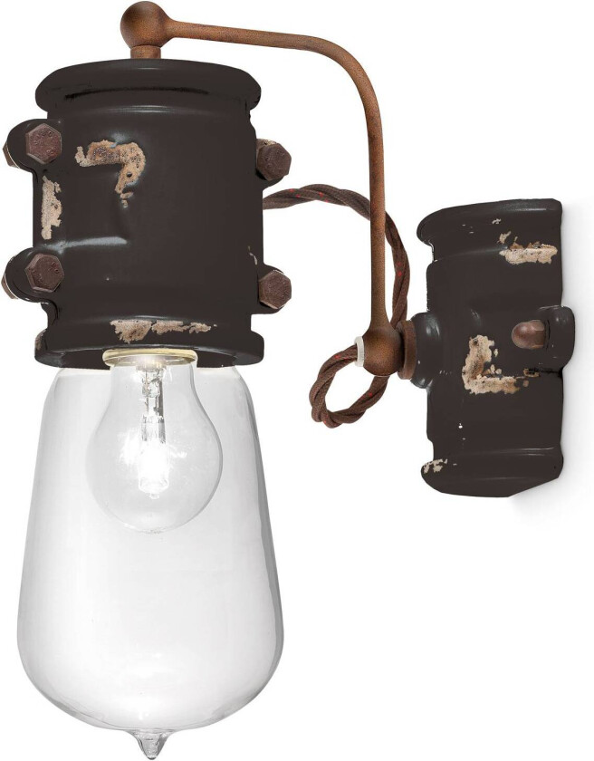 Vintage vegglampe C1523, svart