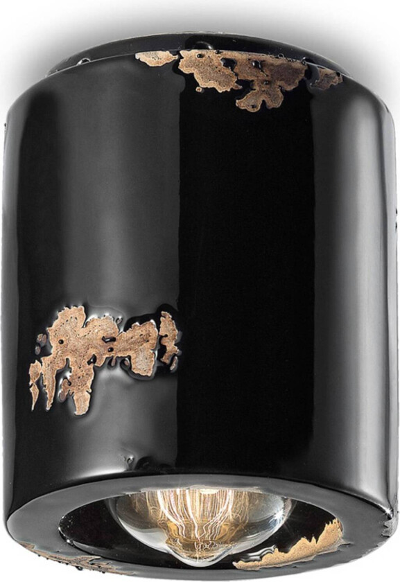 Taklampe C986 i vintage-stil, svart