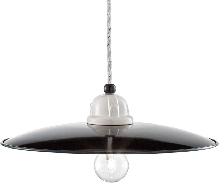 Retro pendellampe C1612 svart og hvit