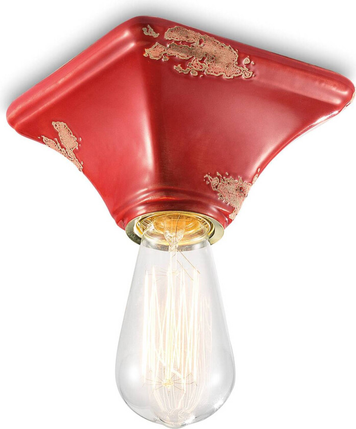 Vintage taklampe C135 rød