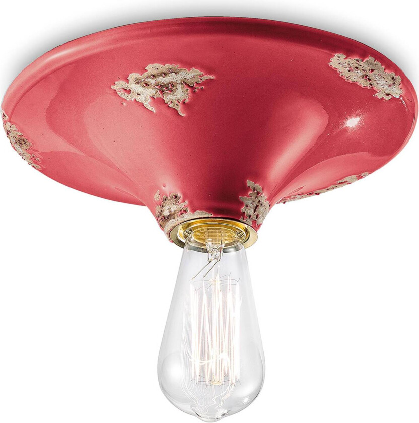 Vintage taklampe C134 rød