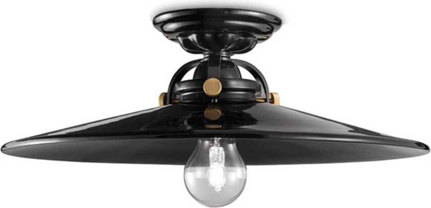 Retro taklampe C105 svart