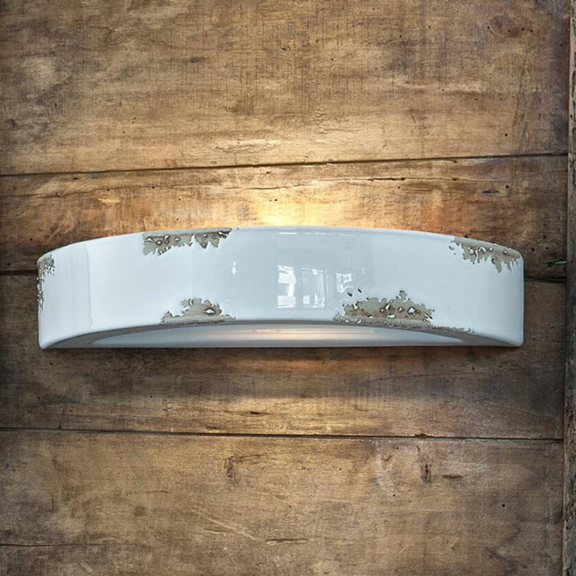 Vintage-vegglampe C603, hvit