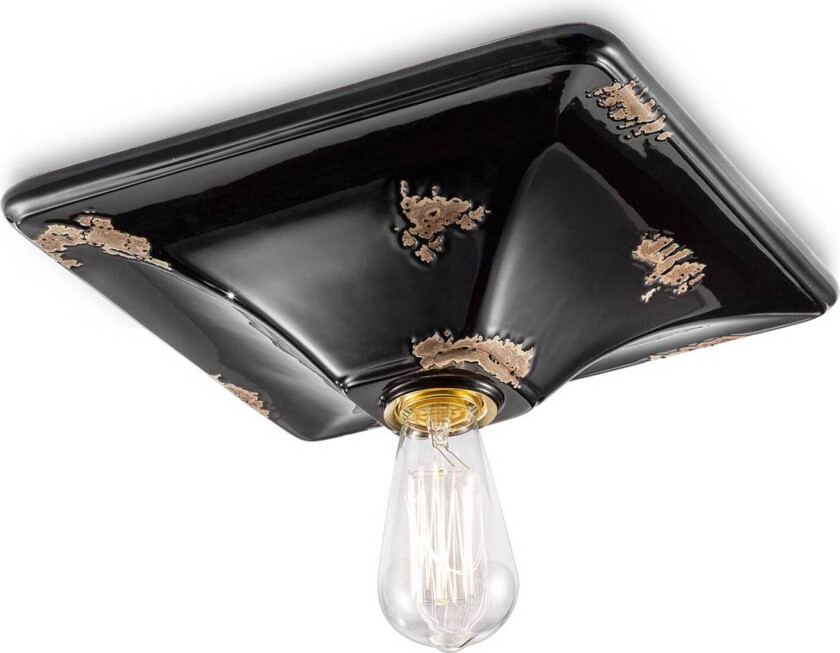 Vintage taklampe C136 svart