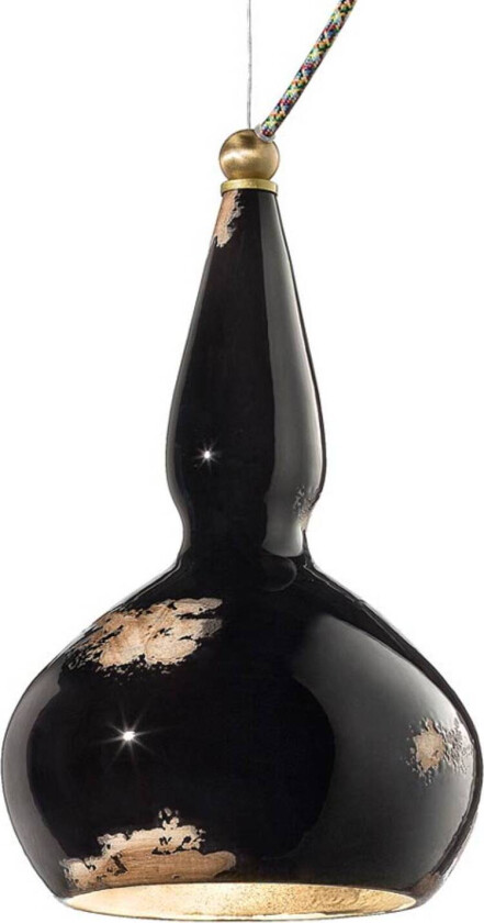 Vintage hengelampe Ginevra i svart