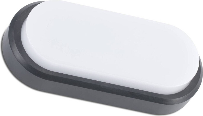 Utendørs LED-vegglampe Fred XL IK10, mørkegrå/hvit