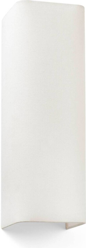 Vegglampe Cotton, kantet, 37 x 12 cm, beige
