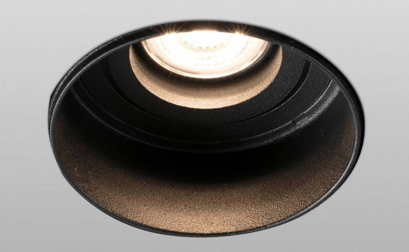 Downlight Hyde 1 lyskilde rund dreibar svart